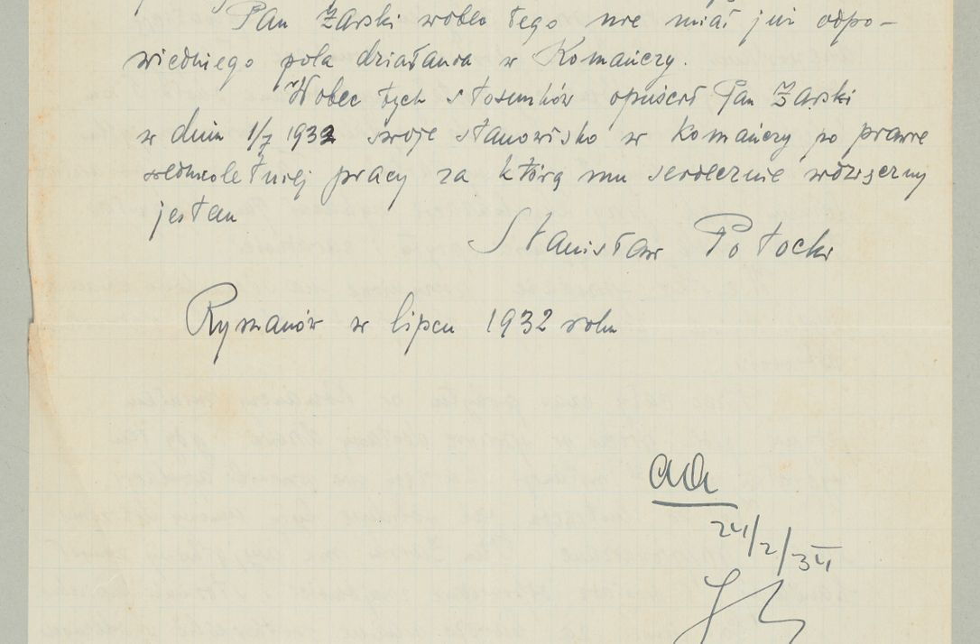 Zdjęcie nr 1100 dla obiektu archiwalnego: Korespondencja do Głównego Zarządu Dóbr Arcybiskupich za lata 1921-1938