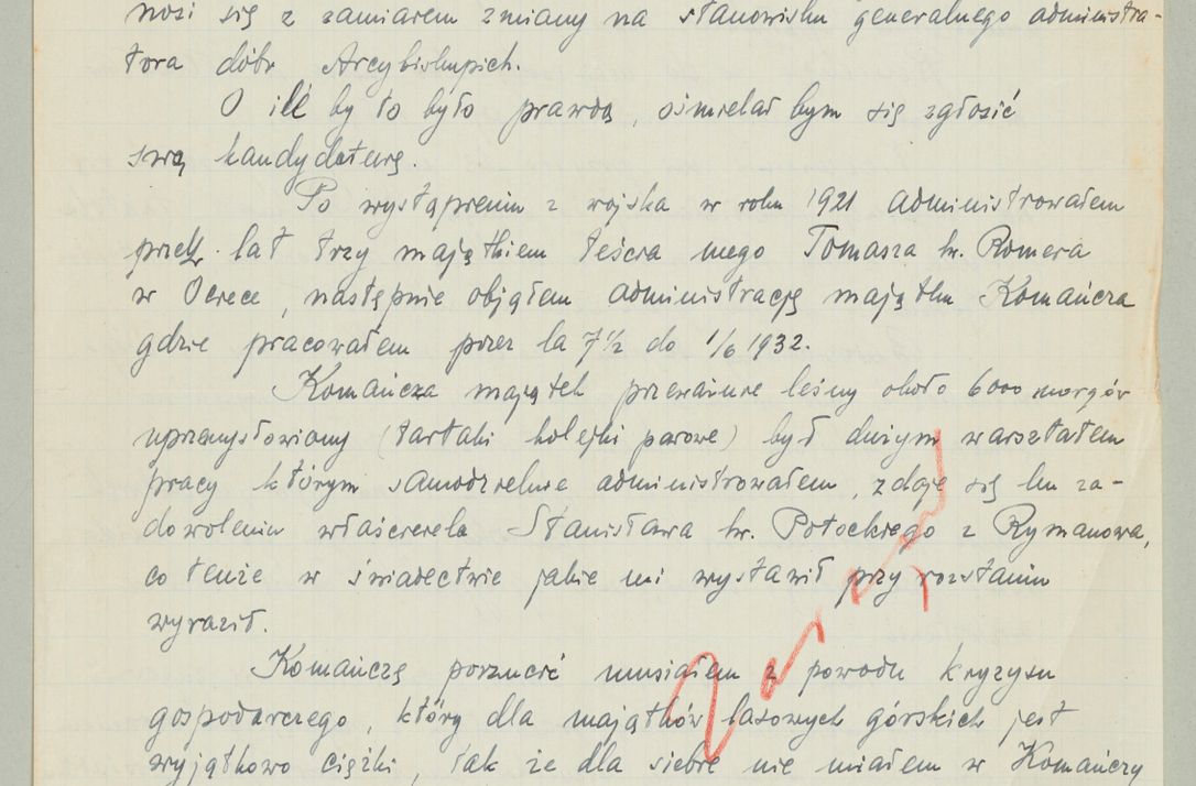 Zdjęcie nr 1097 dla obiektu archiwalnego: Korespondencja do Głównego Zarządu Dóbr Arcybiskupich za lata 1921-1938