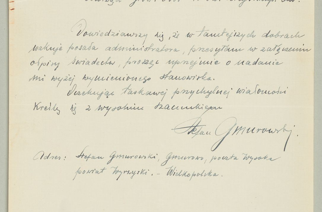 Zdjęcie nr 1084 dla obiektu archiwalnego: Korespondencja do Głównego Zarządu Dóbr Arcybiskupich za lata 1921-1938