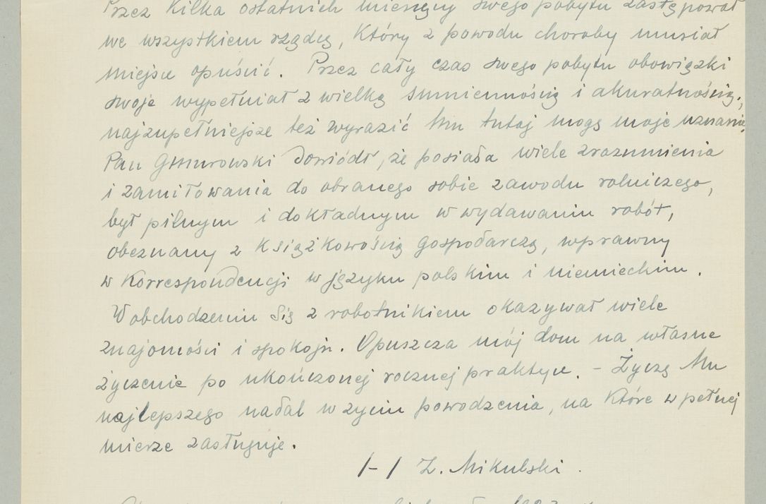 Zdjęcie nr 1069 dla obiektu archiwalnego: Korespondencja do Głównego Zarządu Dóbr Arcybiskupich za lata 1921-1938