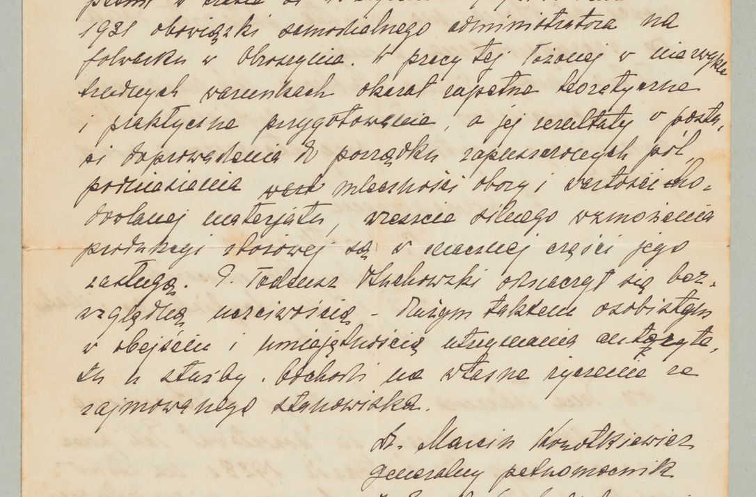 Zdjęcie nr 1057 dla obiektu archiwalnego: Korespondencja do Głównego Zarządu Dóbr Arcybiskupich za lata 1921-1938