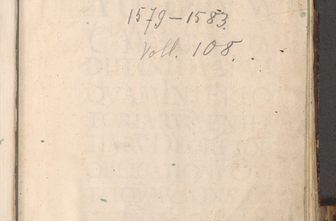 Zdjęcie nr 4 dla obiektu archiwalnego: Acta actorum causarum tam diffinitivarum quam interloquutoriarum sententiarum decretorum obligationum quietatorum constuorum pro reverendum coram Reverendo Domino Alberto Nininski Custode Sandecensis Canonico et Archipresbitero Viccarioque in Spiritualibus ac Officiali Generali Cracoviensis ad Annum Domini Millesimum Qumgentesimum Septuagentesimum Nonum cuius Judictio septima Pontificat SS. nostri Domini Gregory pp. tredecimi Anno septimo inchoantur faliciter