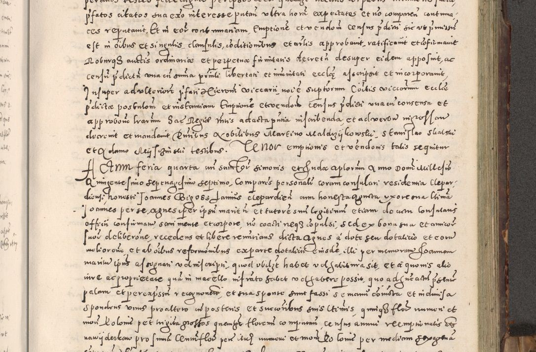 Zdjęcie nr 202 dla obiektu archiwalnego: Acta actorum causarum tam diffinitivarum quam interloquutoriarum sententiarum decretorum obligationum quietatorum constuorum pro reverendum coram Reverendo Domino Alberto Nininski Custode Sandecensis Canonico et Archipresbitero Viccarioque in Spiritualibus ac Officiali Generali Cracoviensis ad Annum Domini Millesimum Qumgentesimum Septuagentesimum Nonum cuius Judictio septima Pontificat SS. nostri Domini Gregory pp. tredecimi Anno septimo inchoantur faliciter