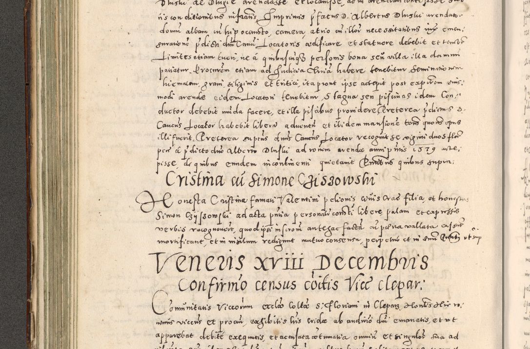 Zdjęcie nr 201 dla obiektu archiwalnego: Acta actorum causarum tam diffinitivarum quam interloquutoriarum sententiarum decretorum obligationum quietatorum constuorum pro reverendum coram Reverendo Domino Alberto Nininski Custode Sandecensis Canonico et Archipresbitero Viccarioque in Spiritualibus ac Officiali Generali Cracoviensis ad Annum Domini Millesimum Qumgentesimum Septuagentesimum Nonum cuius Judictio septima Pontificat SS. nostri Domini Gregory pp. tredecimi Anno septimo inchoantur faliciter