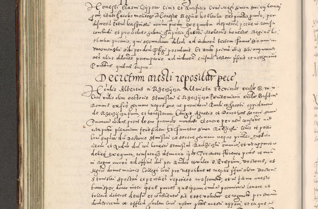 Zdjęcie nr 193 dla obiektu archiwalnego: Acta actorum causarum tam diffinitivarum quam interloquutoriarum sententiarum decretorum obligationum quietatorum constuorum pro reverendum coram Reverendo Domino Alberto Nininski Custode Sandecensis Canonico et Archipresbitero Viccarioque in Spiritualibus ac Officiali Generali Cracoviensis ad Annum Domini Millesimum Qumgentesimum Septuagentesimum Nonum cuius Judictio septima Pontificat SS. nostri Domini Gregory pp. tredecimi Anno septimo inchoantur faliciter