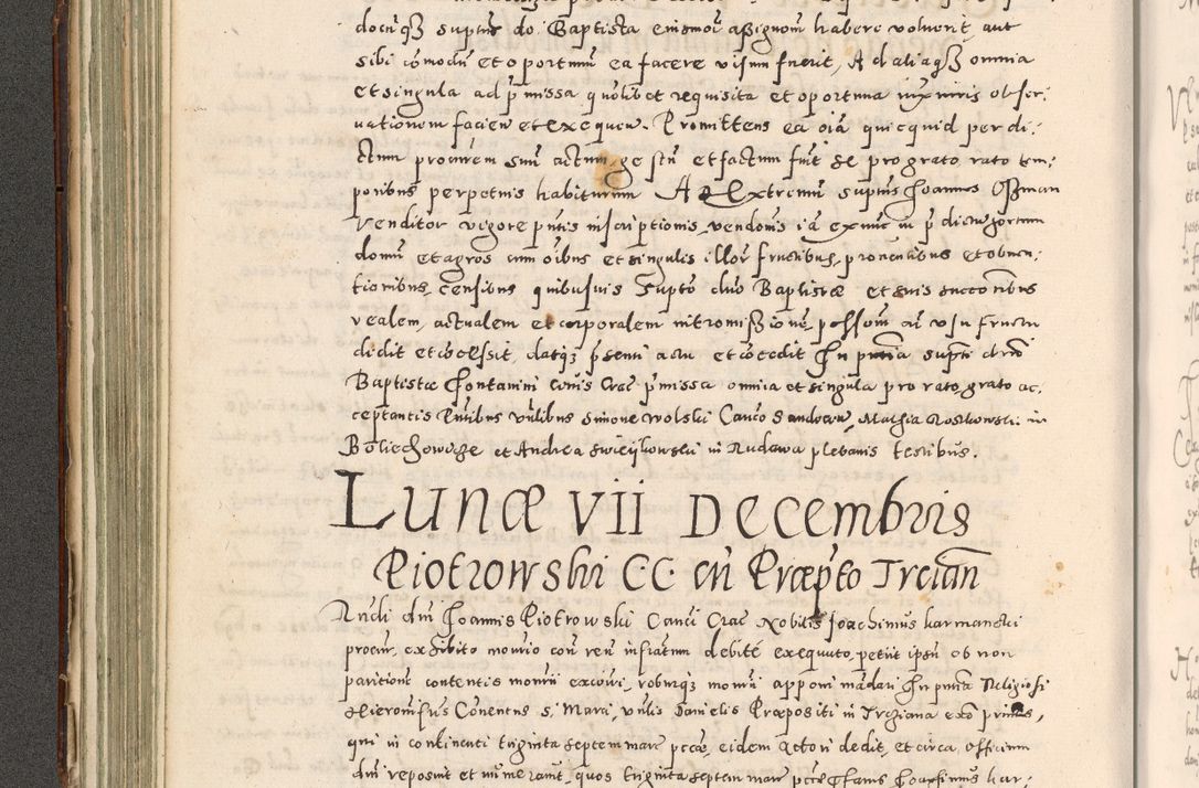 Zdjęcie nr 197 dla obiektu archiwalnego: Acta actorum causarum tam diffinitivarum quam interloquutoriarum sententiarum decretorum obligationum quietatorum constuorum pro reverendum coram Reverendo Domino Alberto Nininski Custode Sandecensis Canonico et Archipresbitero Viccarioque in Spiritualibus ac Officiali Generali Cracoviensis ad Annum Domini Millesimum Qumgentesimum Septuagentesimum Nonum cuius Judictio septima Pontificat SS. nostri Domini Gregory pp. tredecimi Anno septimo inchoantur faliciter