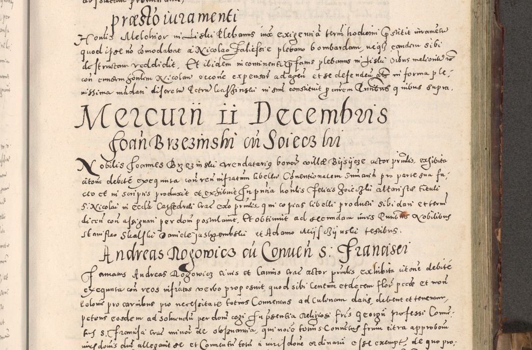 Zdjęcie nr 194 dla obiektu archiwalnego: Acta actorum causarum tam diffinitivarum quam interloquutoriarum sententiarum decretorum obligationum quietatorum constuorum pro reverendum coram Reverendo Domino Alberto Nininski Custode Sandecensis Canonico et Archipresbitero Viccarioque in Spiritualibus ac Officiali Generali Cracoviensis ad Annum Domini Millesimum Qumgentesimum Septuagentesimum Nonum cuius Judictio septima Pontificat SS. nostri Domini Gregory pp. tredecimi Anno septimo inchoantur faliciter