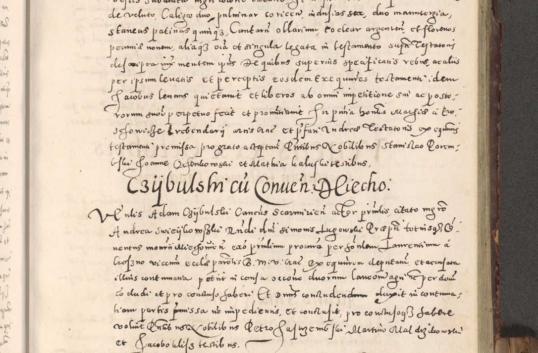 Zdjęcie nr 180 dla obiektu archiwalnego: Acta actorum causarum tam diffinitivarum quam interloquutoriarum sententiarum decretorum obligationum quietatorum constuorum pro reverendum coram Reverendo Domino Alberto Nininski Custode Sandecensis Canonico et Archipresbitero Viccarioque in Spiritualibus ac Officiali Generali Cracoviensis ad Annum Domini Millesimum Qumgentesimum Septuagentesimum Nonum cuius Judictio septima Pontificat SS. nostri Domini Gregory pp. tredecimi Anno septimo inchoantur faliciter