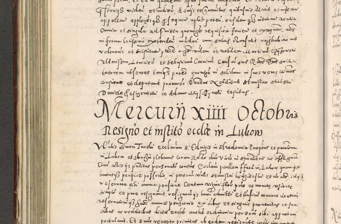 Zdjęcie nr 171 dla obiektu archiwalnego: Acta actorum causarum tam diffinitivarum quam interloquutoriarum sententiarum decretorum obligationum quietatorum constuorum pro reverendum coram Reverendo Domino Alberto Nininski Custode Sandecensis Canonico et Archipresbitero Viccarioque in Spiritualibus ac Officiali Generali Cracoviensis ad Annum Domini Millesimum Qumgentesimum Septuagentesimum Nonum cuius Judictio septima Pontificat SS. nostri Domini Gregory pp. tredecimi Anno septimo inchoantur faliciter