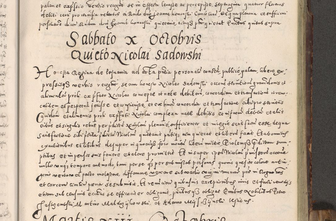 Zdjęcie nr 170 dla obiektu archiwalnego: Acta actorum causarum tam diffinitivarum quam interloquutoriarum sententiarum decretorum obligationum quietatorum constuorum pro reverendum coram Reverendo Domino Alberto Nininski Custode Sandecensis Canonico et Archipresbitero Viccarioque in Spiritualibus ac Officiali Generali Cracoviensis ad Annum Domini Millesimum Qumgentesimum Septuagentesimum Nonum cuius Judictio septima Pontificat SS. nostri Domini Gregory pp. tredecimi Anno septimo inchoantur faliciter