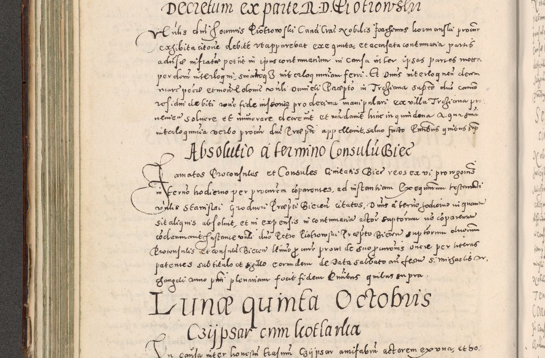 Zdjęcie nr 167 dla obiektu archiwalnego: Acta actorum causarum tam diffinitivarum quam interloquutoriarum sententiarum decretorum obligationum quietatorum constuorum pro reverendum coram Reverendo Domino Alberto Nininski Custode Sandecensis Canonico et Archipresbitero Viccarioque in Spiritualibus ac Officiali Generali Cracoviensis ad Annum Domini Millesimum Qumgentesimum Septuagentesimum Nonum cuius Judictio septima Pontificat SS. nostri Domini Gregory pp. tredecimi Anno septimo inchoantur faliciter