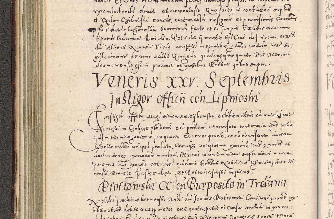 Zdjęcie nr 165 dla obiektu archiwalnego: Acta actorum causarum tam diffinitivarum quam interloquutoriarum sententiarum decretorum obligationum quietatorum constuorum pro reverendum coram Reverendo Domino Alberto Nininski Custode Sandecensis Canonico et Archipresbitero Viccarioque in Spiritualibus ac Officiali Generali Cracoviensis ad Annum Domini Millesimum Qumgentesimum Septuagentesimum Nonum cuius Judictio septima Pontificat SS. nostri Domini Gregory pp. tredecimi Anno septimo inchoantur faliciter