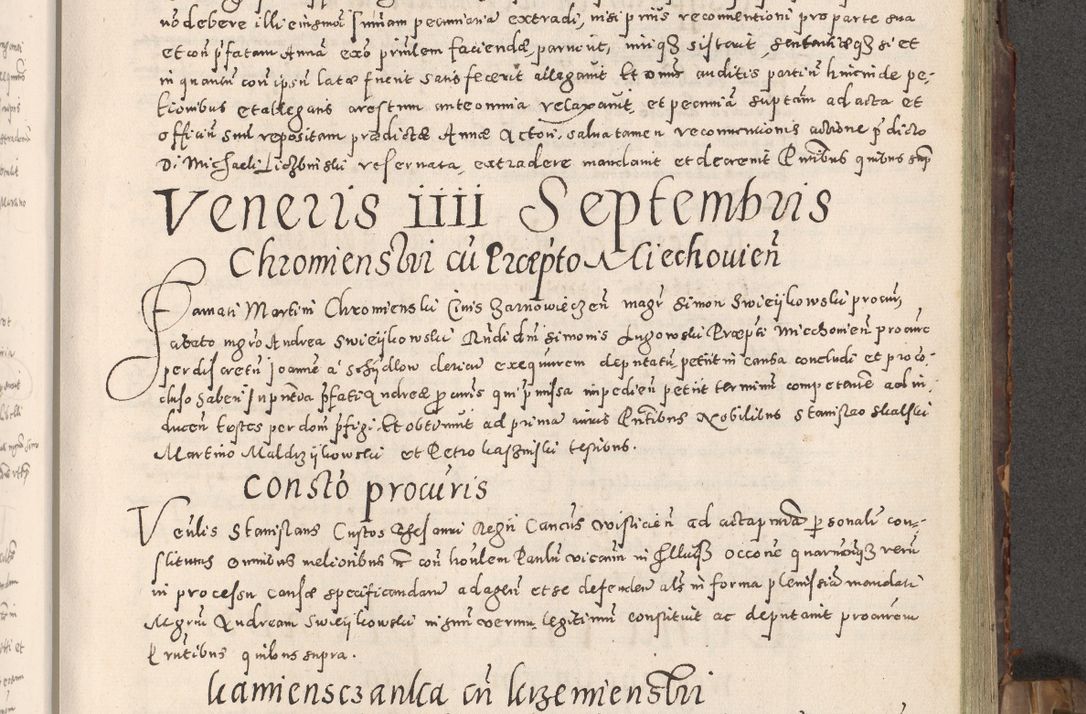 Zdjęcie nr 158 dla obiektu archiwalnego: Acta actorum causarum tam diffinitivarum quam interloquutoriarum sententiarum decretorum obligationum quietatorum constuorum pro reverendum coram Reverendo Domino Alberto Nininski Custode Sandecensis Canonico et Archipresbitero Viccarioque in Spiritualibus ac Officiali Generali Cracoviensis ad Annum Domini Millesimum Qumgentesimum Septuagentesimum Nonum cuius Judictio septima Pontificat SS. nostri Domini Gregory pp. tredecimi Anno septimo inchoantur faliciter