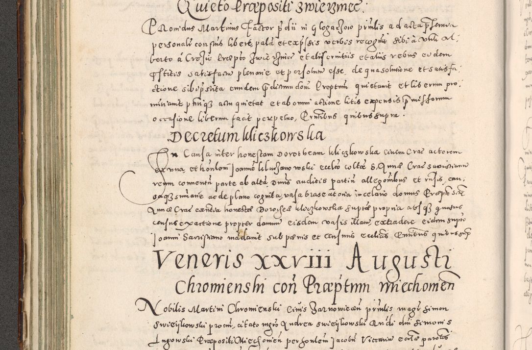 Zdjęcie nr 155 dla obiektu archiwalnego: Acta actorum causarum tam diffinitivarum quam interloquutoriarum sententiarum decretorum obligationum quietatorum constuorum pro reverendum coram Reverendo Domino Alberto Nininski Custode Sandecensis Canonico et Archipresbitero Viccarioque in Spiritualibus ac Officiali Generali Cracoviensis ad Annum Domini Millesimum Qumgentesimum Septuagentesimum Nonum cuius Judictio septima Pontificat SS. nostri Domini Gregory pp. tredecimi Anno septimo inchoantur faliciter