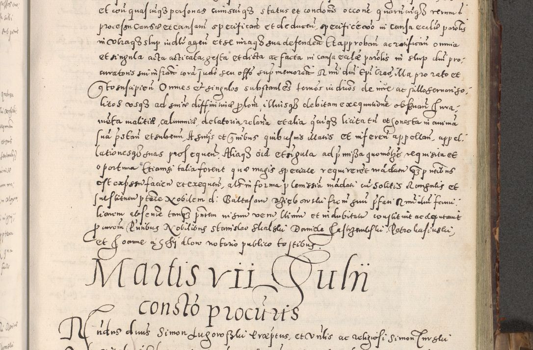 Zdjęcie nr 144 dla obiektu archiwalnego: Acta actorum causarum tam diffinitivarum quam interloquutoriarum sententiarum decretorum obligationum quietatorum constuorum pro reverendum coram Reverendo Domino Alberto Nininski Custode Sandecensis Canonico et Archipresbitero Viccarioque in Spiritualibus ac Officiali Generali Cracoviensis ad Annum Domini Millesimum Qumgentesimum Septuagentesimum Nonum cuius Judictio septima Pontificat SS. nostri Domini Gregory pp. tredecimi Anno septimo inchoantur faliciter