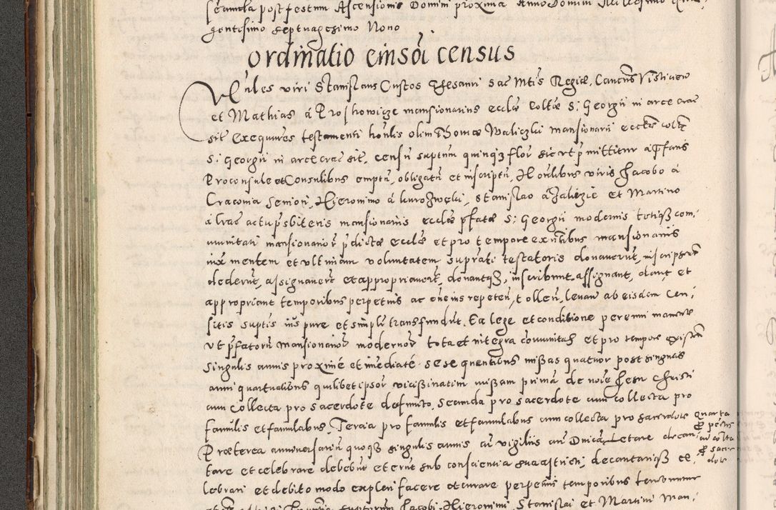 Zdjęcie nr 141 dla obiektu archiwalnego: Acta actorum causarum tam diffinitivarum quam interloquutoriarum sententiarum decretorum obligationum quietatorum constuorum pro reverendum coram Reverendo Domino Alberto Nininski Custode Sandecensis Canonico et Archipresbitero Viccarioque in Spiritualibus ac Officiali Generali Cracoviensis ad Annum Domini Millesimum Qumgentesimum Septuagentesimum Nonum cuius Judictio septima Pontificat SS. nostri Domini Gregory pp. tredecimi Anno septimo inchoantur faliciter
