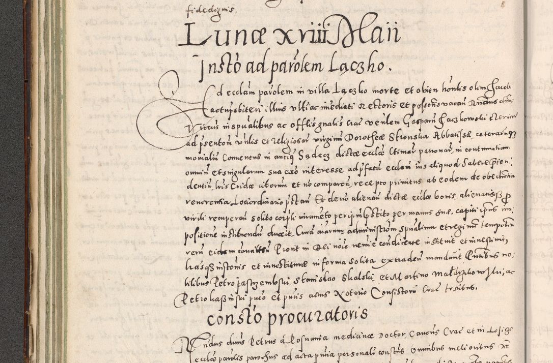 Zdjęcie nr 109 dla obiektu archiwalnego: Acta actorum causarum tam diffinitivarum quam interloquutoriarum sententiarum decretorum obligationum quietatorum constuorum pro reverendum coram Reverendo Domino Alberto Nininski Custode Sandecensis Canonico et Archipresbitero Viccarioque in Spiritualibus ac Officiali Generali Cracoviensis ad Annum Domini Millesimum Qumgentesimum Septuagentesimum Nonum cuius Judictio septima Pontificat SS. nostri Domini Gregory pp. tredecimi Anno septimo inchoantur faliciter