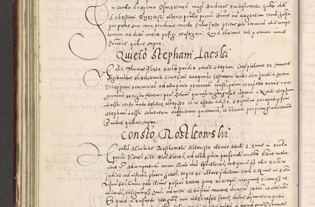 Zdjęcie nr 107 dla obiektu archiwalnego: Acta actorum causarum tam diffinitivarum quam interloquutoriarum sententiarum decretorum obligationum quietatorum constuorum pro reverendum coram Reverendo Domino Alberto Nininski Custode Sandecensis Canonico et Archipresbitero Viccarioque in Spiritualibus ac Officiali Generali Cracoviensis ad Annum Domini Millesimum Qumgentesimum Septuagentesimum Nonum cuius Judictio septima Pontificat SS. nostri Domini Gregory pp. tredecimi Anno septimo inchoantur faliciter