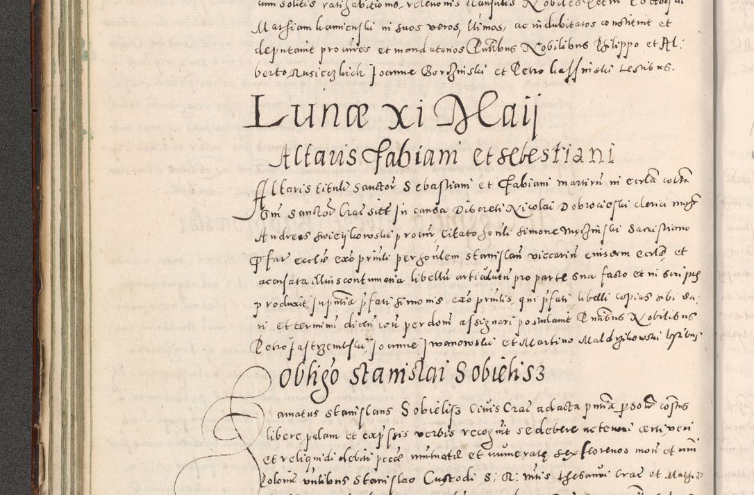 Zdjęcie nr 105 dla obiektu archiwalnego: Acta actorum causarum tam diffinitivarum quam interloquutoriarum sententiarum decretorum obligationum quietatorum constuorum pro reverendum coram Reverendo Domino Alberto Nininski Custode Sandecensis Canonico et Archipresbitero Viccarioque in Spiritualibus ac Officiali Generali Cracoviensis ad Annum Domini Millesimum Qumgentesimum Septuagentesimum Nonum cuius Judictio septima Pontificat SS. nostri Domini Gregory pp. tredecimi Anno septimo inchoantur faliciter