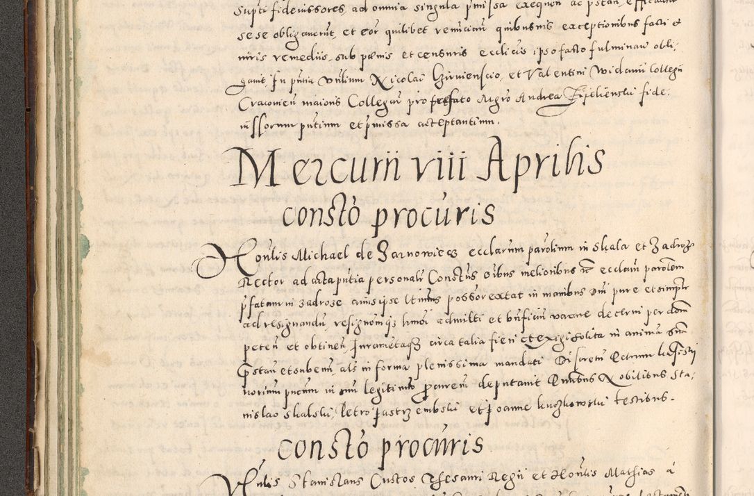 Zdjęcie nr 91 dla obiektu archiwalnego: Acta actorum causarum tam diffinitivarum quam interloquutoriarum sententiarum decretorum obligationum quietatorum constuorum pro reverendum coram Reverendo Domino Alberto Nininski Custode Sandecensis Canonico et Archipresbitero Viccarioque in Spiritualibus ac Officiali Generali Cracoviensis ad Annum Domini Millesimum Qumgentesimum Septuagentesimum Nonum cuius Judictio septima Pontificat SS. nostri Domini Gregory pp. tredecimi Anno septimo inchoantur faliciter