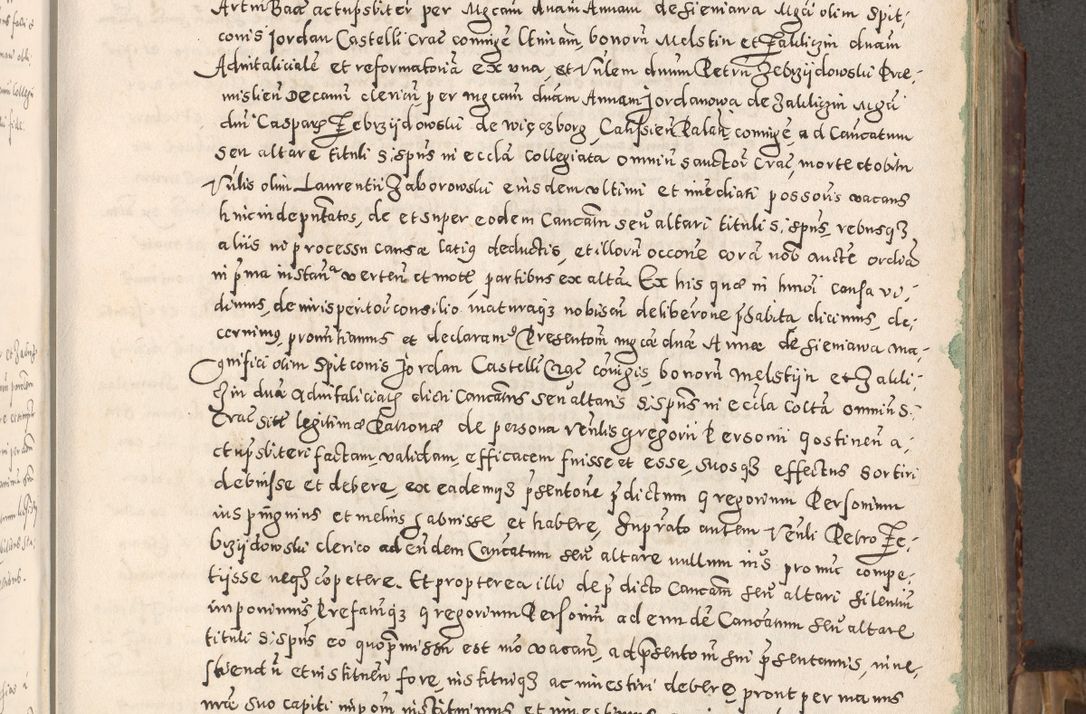 Zdjęcie nr 92 dla obiektu archiwalnego: Acta actorum causarum tam diffinitivarum quam interloquutoriarum sententiarum decretorum obligationum quietatorum constuorum pro reverendum coram Reverendo Domino Alberto Nininski Custode Sandecensis Canonico et Archipresbitero Viccarioque in Spiritualibus ac Officiali Generali Cracoviensis ad Annum Domini Millesimum Qumgentesimum Septuagentesimum Nonum cuius Judictio septima Pontificat SS. nostri Domini Gregory pp. tredecimi Anno septimo inchoantur faliciter