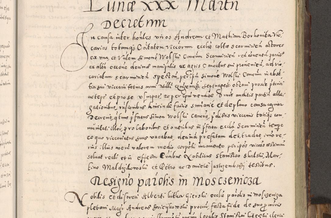 Zdjęcie nr 82 dla obiektu archiwalnego: Acta actorum causarum tam diffinitivarum quam interloquutoriarum sententiarum decretorum obligationum quietatorum constuorum pro reverendum coram Reverendo Domino Alberto Nininski Custode Sandecensis Canonico et Archipresbitero Viccarioque in Spiritualibus ac Officiali Generali Cracoviensis ad Annum Domini Millesimum Qumgentesimum Septuagentesimum Nonum cuius Judictio septima Pontificat SS. nostri Domini Gregory pp. tredecimi Anno septimo inchoantur faliciter