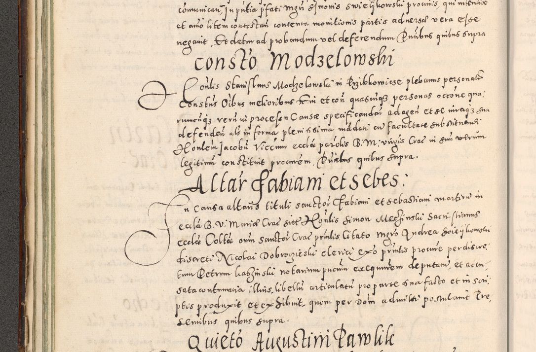 Zdjęcie nr 81 dla obiektu archiwalnego: Acta actorum causarum tam diffinitivarum quam interloquutoriarum sententiarum decretorum obligationum quietatorum constuorum pro reverendum coram Reverendo Domino Alberto Nininski Custode Sandecensis Canonico et Archipresbitero Viccarioque in Spiritualibus ac Officiali Generali Cracoviensis ad Annum Domini Millesimum Qumgentesimum Septuagentesimum Nonum cuius Judictio septima Pontificat SS. nostri Domini Gregory pp. tredecimi Anno septimo inchoantur faliciter