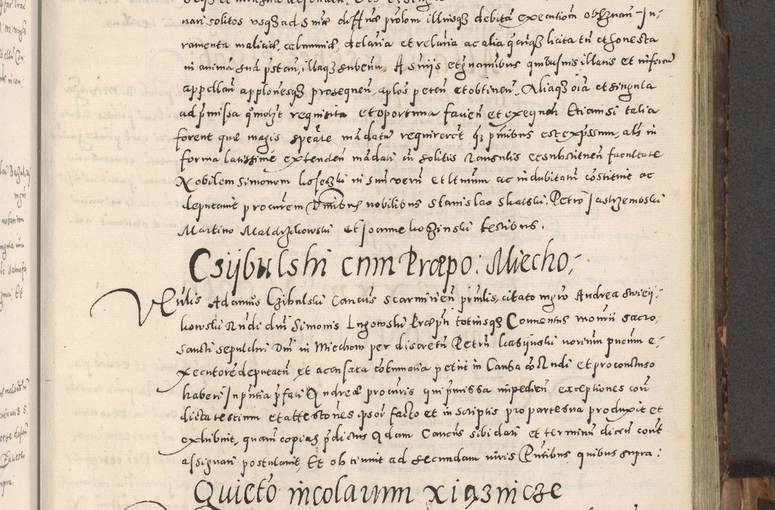 Zdjęcie nr 76 dla obiektu archiwalnego: Acta actorum causarum tam diffinitivarum quam interloquutoriarum sententiarum decretorum obligationum quietatorum constuorum pro reverendum coram Reverendo Domino Alberto Nininski Custode Sandecensis Canonico et Archipresbitero Viccarioque in Spiritualibus ac Officiali Generali Cracoviensis ad Annum Domini Millesimum Qumgentesimum Septuagentesimum Nonum cuius Judictio septima Pontificat SS. nostri Domini Gregory pp. tredecimi Anno septimo inchoantur faliciter