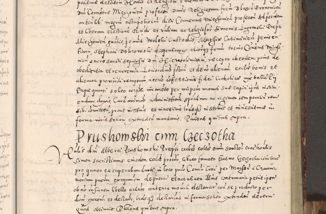 Zdjęcie nr 74 dla obiektu archiwalnego: Acta actorum causarum tam diffinitivarum quam interloquutoriarum sententiarum decretorum obligationum quietatorum constuorum pro reverendum coram Reverendo Domino Alberto Nininski Custode Sandecensis Canonico et Archipresbitero Viccarioque in Spiritualibus ac Officiali Generali Cracoviensis ad Annum Domini Millesimum Qumgentesimum Septuagentesimum Nonum cuius Judictio septima Pontificat SS. nostri Domini Gregory pp. tredecimi Anno septimo inchoantur faliciter