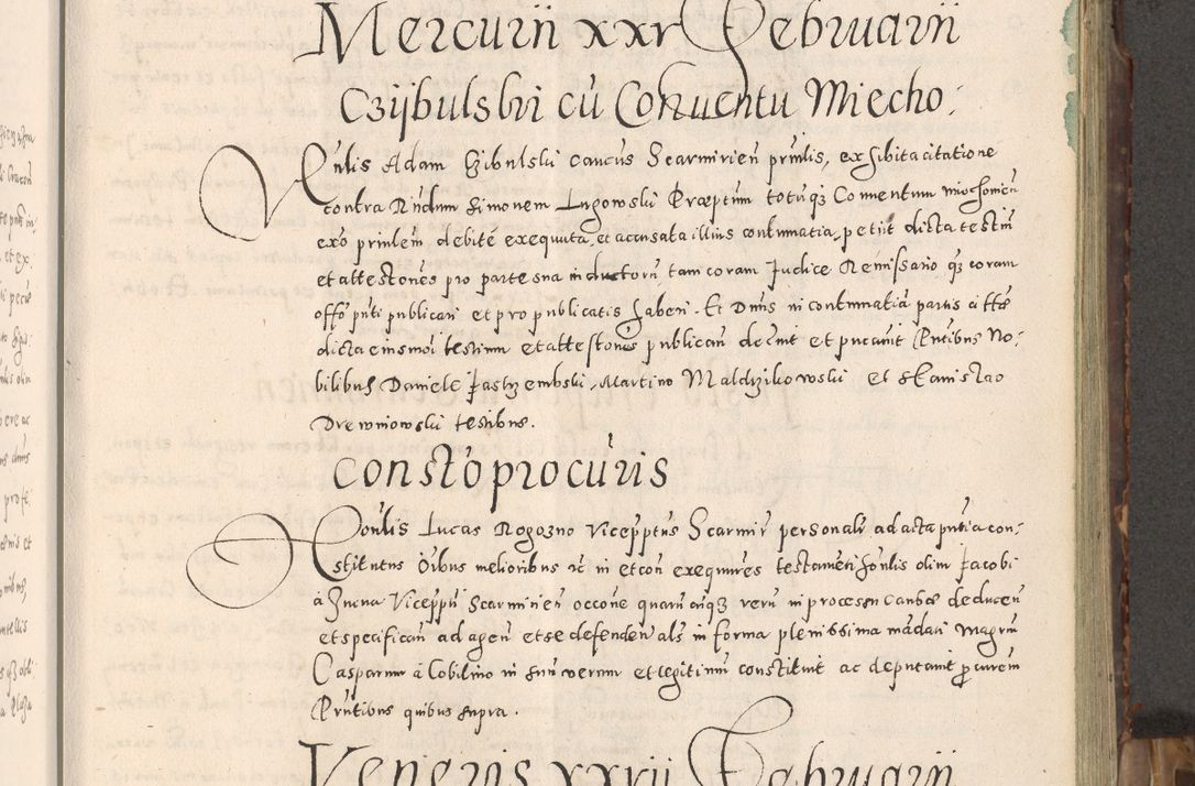 Zdjęcie nr 62 dla obiektu archiwalnego: Acta actorum causarum tam diffinitivarum quam interloquutoriarum sententiarum decretorum obligationum quietatorum constuorum pro reverendum coram Reverendo Domino Alberto Nininski Custode Sandecensis Canonico et Archipresbitero Viccarioque in Spiritualibus ac Officiali Generali Cracoviensis ad Annum Domini Millesimum Qumgentesimum Septuagentesimum Nonum cuius Judictio septima Pontificat SS. nostri Domini Gregory pp. tredecimi Anno septimo inchoantur faliciter