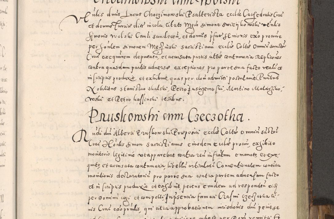 Zdjęcie nr 58 dla obiektu archiwalnego: Acta actorum causarum tam diffinitivarum quam interloquutoriarum sententiarum decretorum obligationum quietatorum constuorum pro reverendum coram Reverendo Domino Alberto Nininski Custode Sandecensis Canonico et Archipresbitero Viccarioque in Spiritualibus ac Officiali Generali Cracoviensis ad Annum Domini Millesimum Qumgentesimum Septuagentesimum Nonum cuius Judictio septima Pontificat SS. nostri Domini Gregory pp. tredecimi Anno septimo inchoantur faliciter