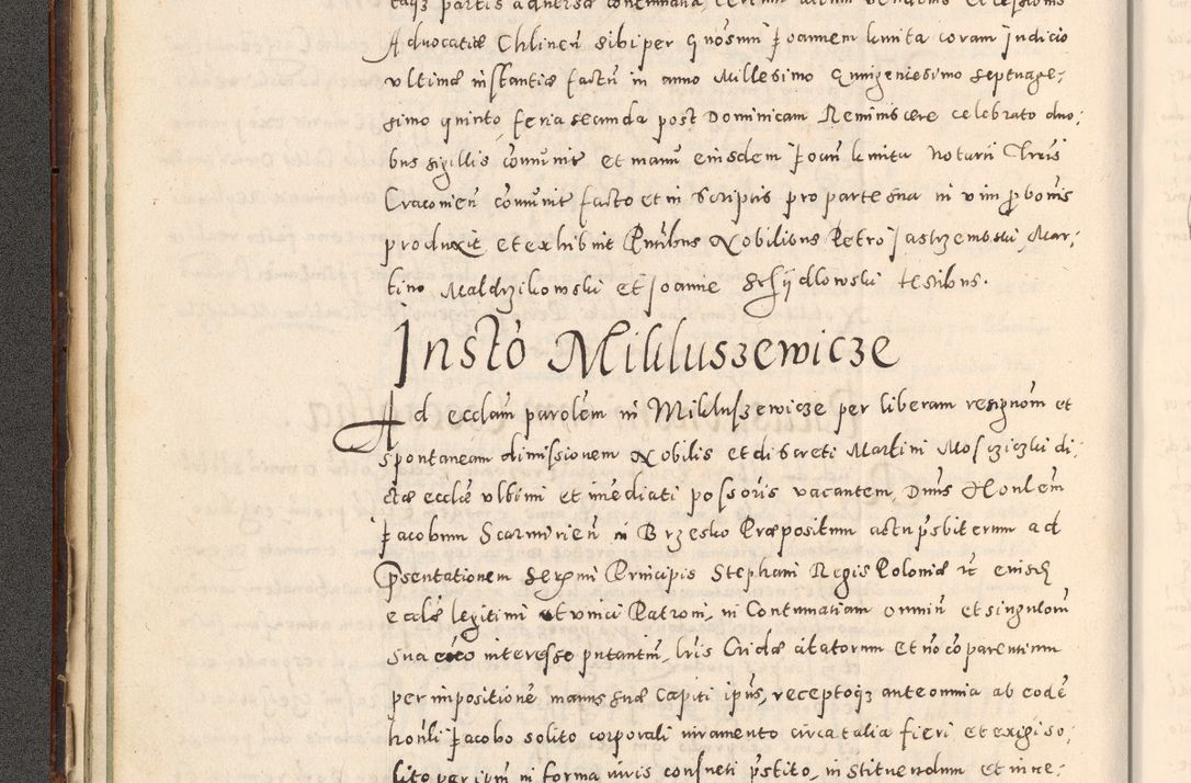 Zdjęcie nr 59 dla obiektu archiwalnego: Acta actorum causarum tam diffinitivarum quam interloquutoriarum sententiarum decretorum obligationum quietatorum constuorum pro reverendum coram Reverendo Domino Alberto Nininski Custode Sandecensis Canonico et Archipresbitero Viccarioque in Spiritualibus ac Officiali Generali Cracoviensis ad Annum Domini Millesimum Qumgentesimum Septuagentesimum Nonum cuius Judictio septima Pontificat SS. nostri Domini Gregory pp. tredecimi Anno septimo inchoantur faliciter