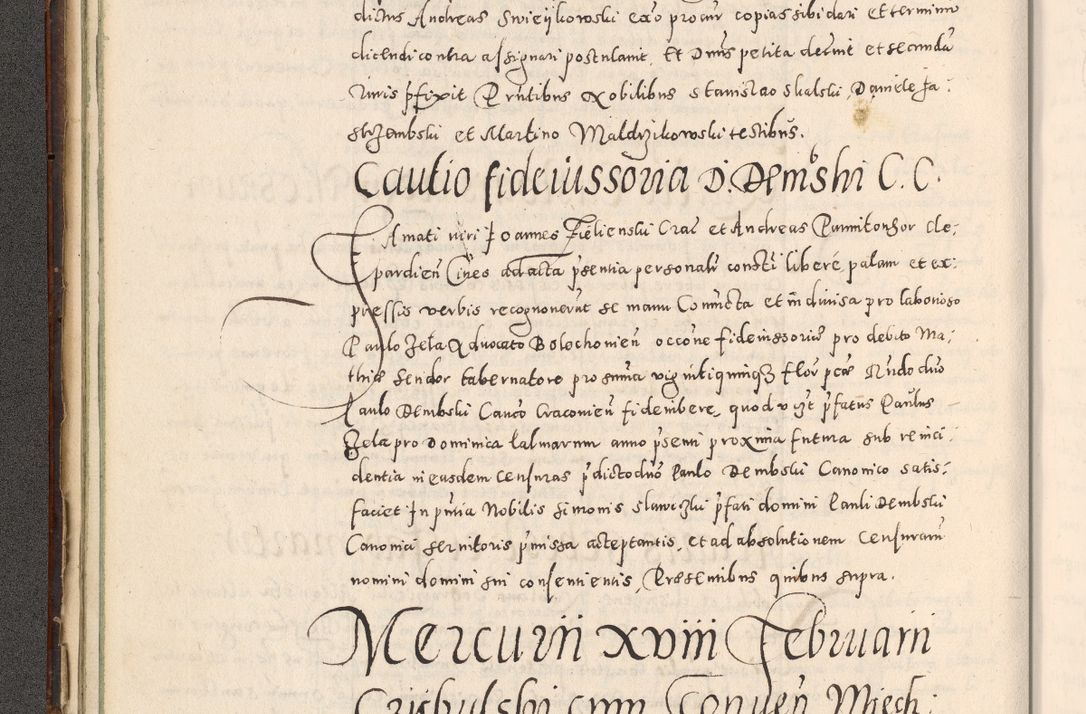 Zdjęcie nr 57 dla obiektu archiwalnego: Acta actorum causarum tam diffinitivarum quam interloquutoriarum sententiarum decretorum obligationum quietatorum constuorum pro reverendum coram Reverendo Domino Alberto Nininski Custode Sandecensis Canonico et Archipresbitero Viccarioque in Spiritualibus ac Officiali Generali Cracoviensis ad Annum Domini Millesimum Qumgentesimum Septuagentesimum Nonum cuius Judictio septima Pontificat SS. nostri Domini Gregory pp. tredecimi Anno septimo inchoantur faliciter