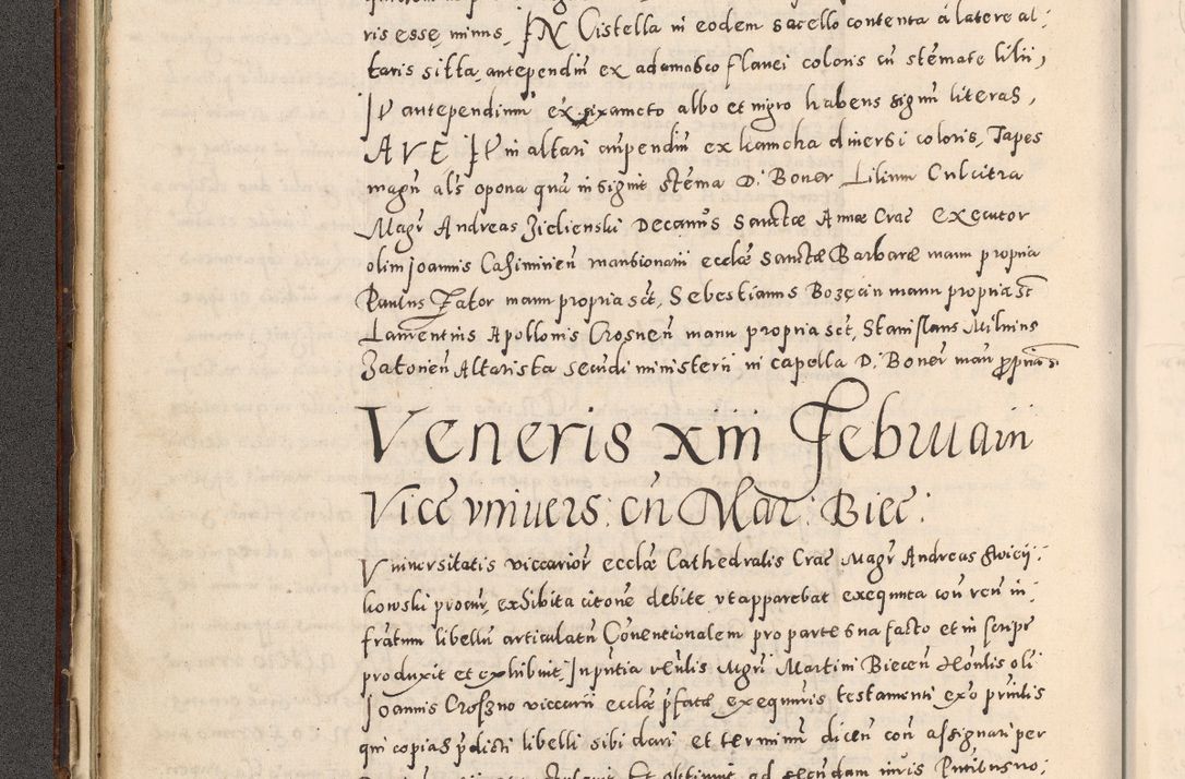Zdjęcie nr 49 dla obiektu archiwalnego: Acta actorum causarum tam diffinitivarum quam interloquutoriarum sententiarum decretorum obligationum quietatorum constuorum pro reverendum coram Reverendo Domino Alberto Nininski Custode Sandecensis Canonico et Archipresbitero Viccarioque in Spiritualibus ac Officiali Generali Cracoviensis ad Annum Domini Millesimum Qumgentesimum Septuagentesimum Nonum cuius Judictio septima Pontificat SS. nostri Domini Gregory pp. tredecimi Anno septimo inchoantur faliciter