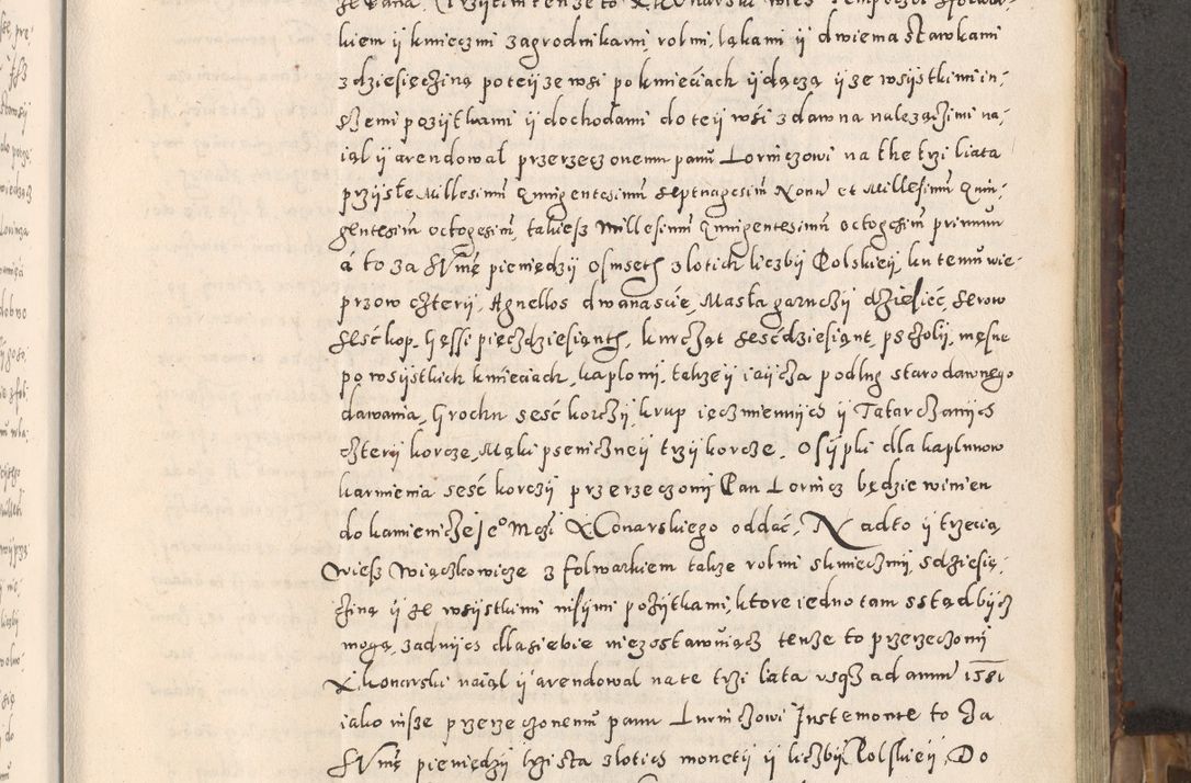 Zdjęcie nr 44 dla obiektu archiwalnego: Acta actorum causarum tam diffinitivarum quam interloquutoriarum sententiarum decretorum obligationum quietatorum constuorum pro reverendum coram Reverendo Domino Alberto Nininski Custode Sandecensis Canonico et Archipresbitero Viccarioque in Spiritualibus ac Officiali Generali Cracoviensis ad Annum Domini Millesimum Qumgentesimum Septuagentesimum Nonum cuius Judictio septima Pontificat SS. nostri Domini Gregory pp. tredecimi Anno septimo inchoantur faliciter