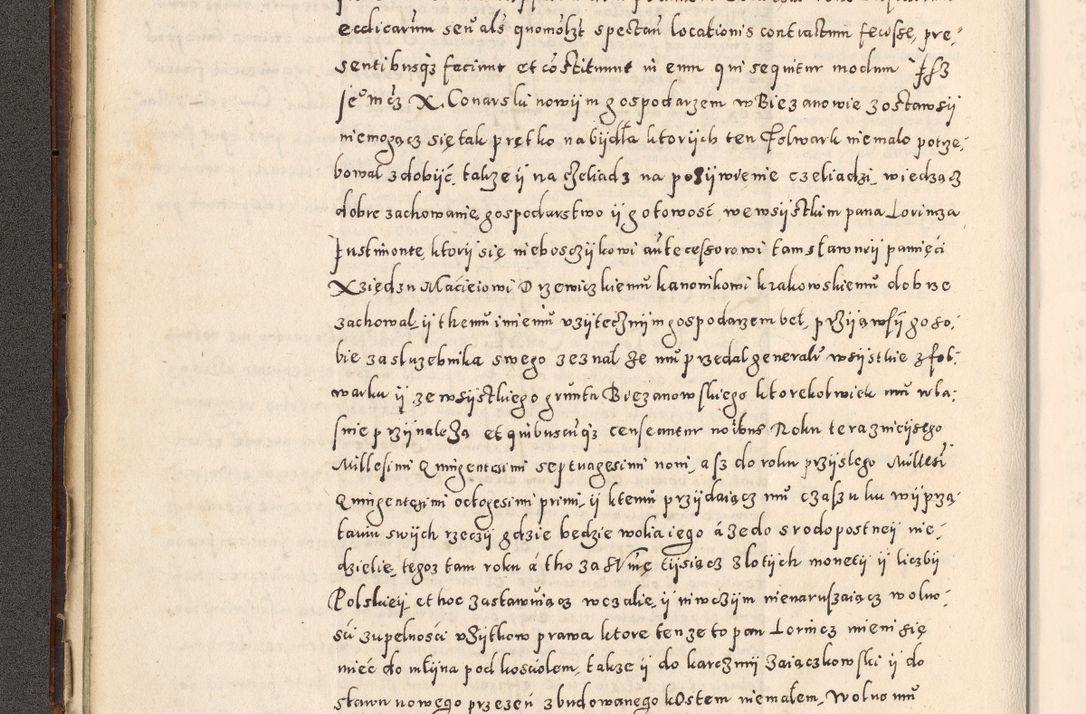 Zdjęcie nr 43 dla obiektu archiwalnego: Acta actorum causarum tam diffinitivarum quam interloquutoriarum sententiarum decretorum obligationum quietatorum constuorum pro reverendum coram Reverendo Domino Alberto Nininski Custode Sandecensis Canonico et Archipresbitero Viccarioque in Spiritualibus ac Officiali Generali Cracoviensis ad Annum Domini Millesimum Qumgentesimum Septuagentesimum Nonum cuius Judictio septima Pontificat SS. nostri Domini Gregory pp. tredecimi Anno septimo inchoantur faliciter
