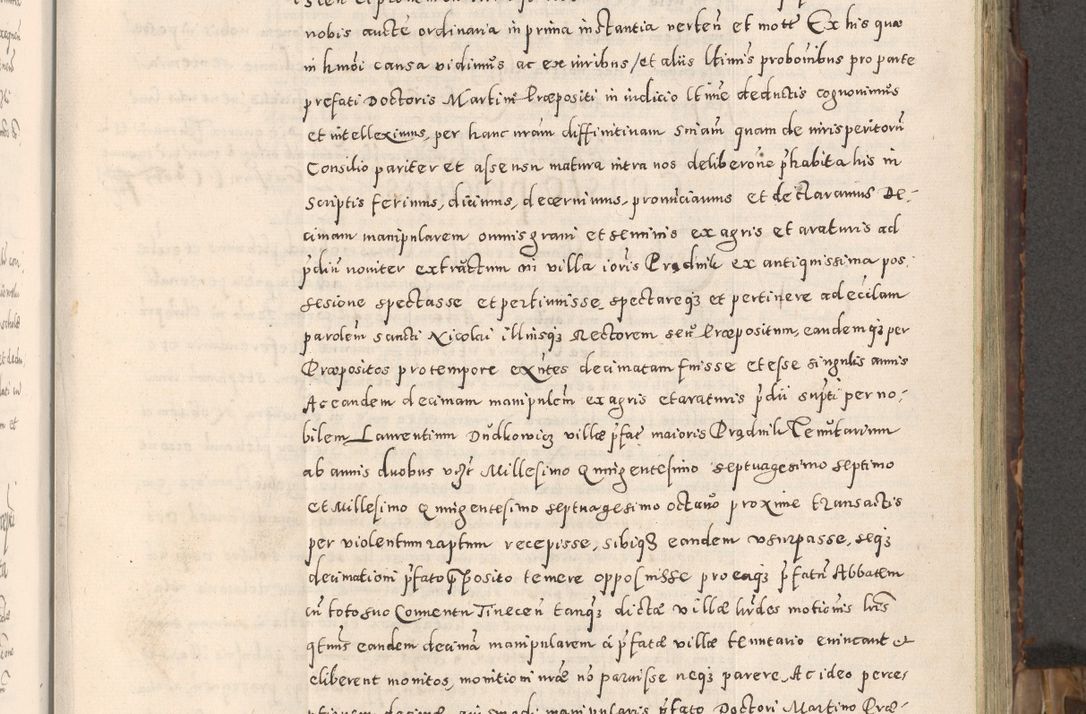 Zdjęcie nr 32 dla obiektu archiwalnego: Acta actorum causarum tam diffinitivarum quam interloquutoriarum sententiarum decretorum obligationum quietatorum constuorum pro reverendum coram Reverendo Domino Alberto Nininski Custode Sandecensis Canonico et Archipresbitero Viccarioque in Spiritualibus ac Officiali Generali Cracoviensis ad Annum Domini Millesimum Qumgentesimum Septuagentesimum Nonum cuius Judictio septima Pontificat SS. nostri Domini Gregory pp. tredecimi Anno septimo inchoantur faliciter