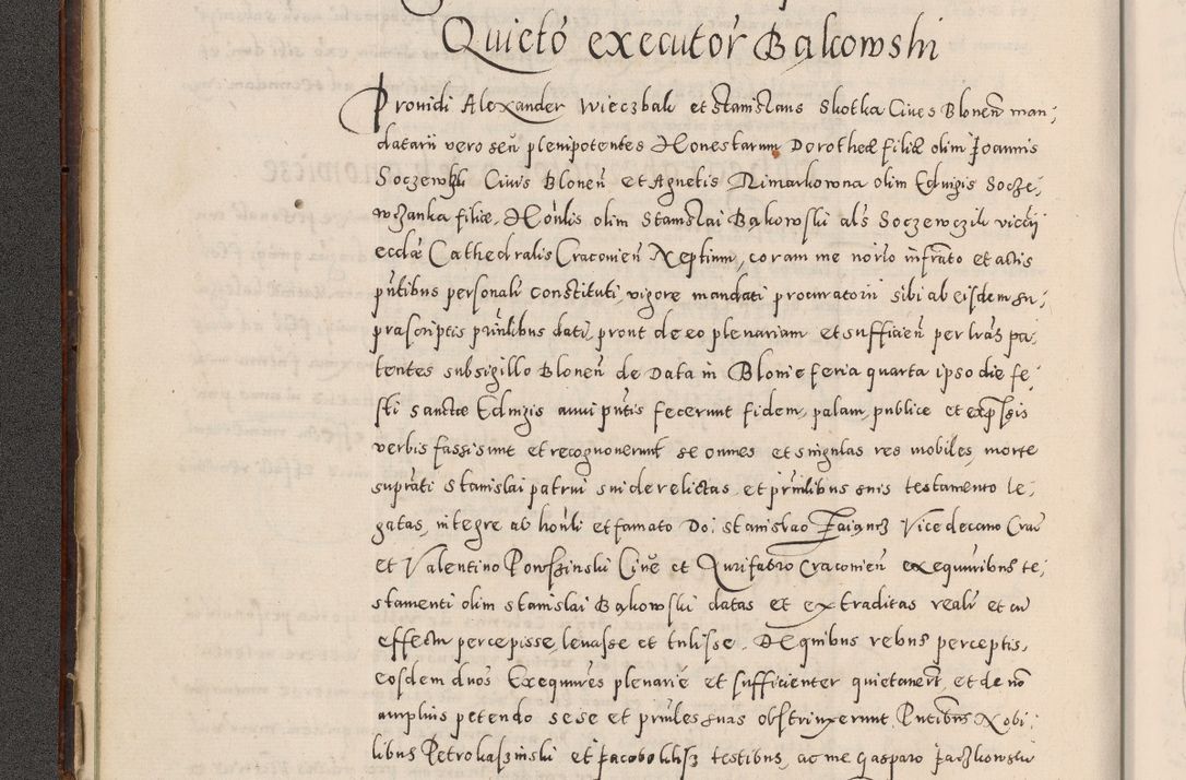 Zdjęcie nr 29 dla obiektu archiwalnego: Acta actorum causarum tam diffinitivarum quam interloquutoriarum sententiarum decretorum obligationum quietatorum constuorum pro reverendum coram Reverendo Domino Alberto Nininski Custode Sandecensis Canonico et Archipresbitero Viccarioque in Spiritualibus ac Officiali Generali Cracoviensis ad Annum Domini Millesimum Qumgentesimum Septuagentesimum Nonum cuius Judictio septima Pontificat SS. nostri Domini Gregory pp. tredecimi Anno septimo inchoantur faliciter