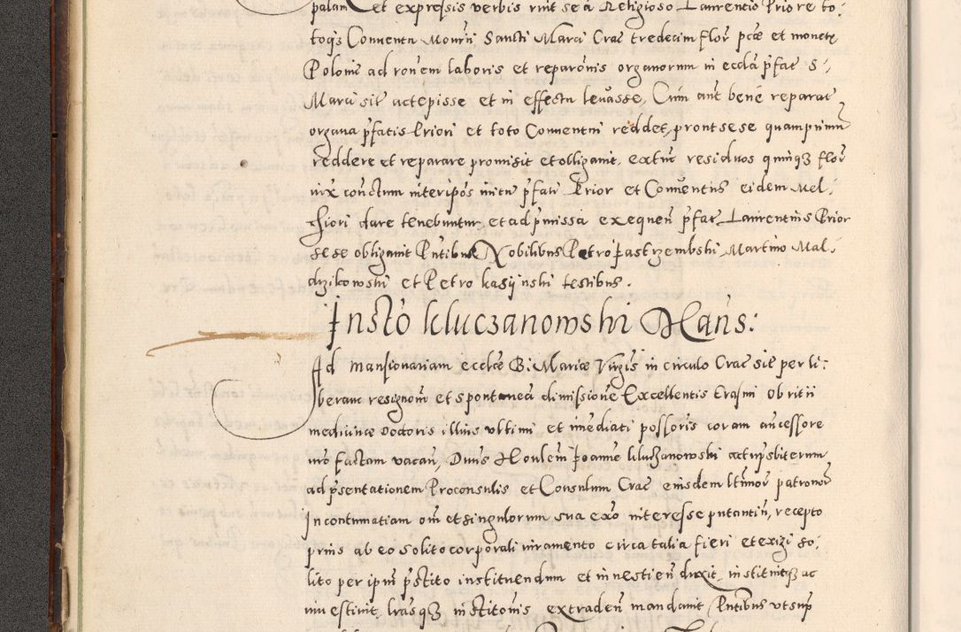 Zdjęcie nr 27 dla obiektu archiwalnego: Acta actorum causarum tam diffinitivarum quam interloquutoriarum sententiarum decretorum obligationum quietatorum constuorum pro reverendum coram Reverendo Domino Alberto Nininski Custode Sandecensis Canonico et Archipresbitero Viccarioque in Spiritualibus ac Officiali Generali Cracoviensis ad Annum Domini Millesimum Qumgentesimum Septuagentesimum Nonum cuius Judictio septima Pontificat SS. nostri Domini Gregory pp. tredecimi Anno septimo inchoantur faliciter