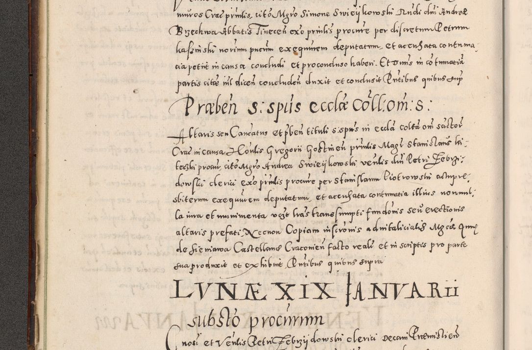 Zdjęcie nr 23 dla obiektu archiwalnego: Acta actorum causarum tam diffinitivarum quam interloquutoriarum sententiarum decretorum obligationum quietatorum constuorum pro reverendum coram Reverendo Domino Alberto Nininski Custode Sandecensis Canonico et Archipresbitero Viccarioque in Spiritualibus ac Officiali Generali Cracoviensis ad Annum Domini Millesimum Qumgentesimum Septuagentesimum Nonum cuius Judictio septima Pontificat SS. nostri Domini Gregory pp. tredecimi Anno septimo inchoantur faliciter