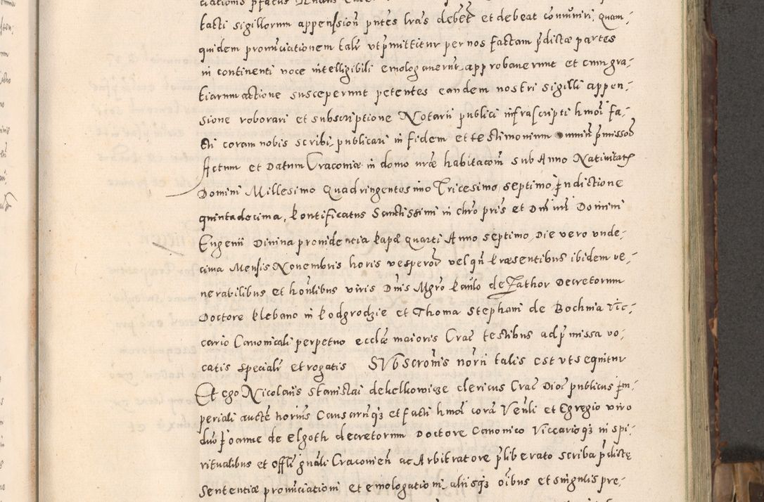 Zdjęcie nr 16 dla obiektu archiwalnego: Acta actorum causarum tam diffinitivarum quam interloquutoriarum sententiarum decretorum obligationum quietatorum constuorum pro reverendum coram Reverendo Domino Alberto Nininski Custode Sandecensis Canonico et Archipresbitero Viccarioque in Spiritualibus ac Officiali Generali Cracoviensis ad Annum Domini Millesimum Qumgentesimum Septuagentesimum Nonum cuius Judictio septima Pontificat SS. nostri Domini Gregory pp. tredecimi Anno septimo inchoantur faliciter