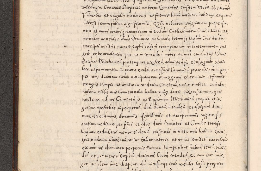 Zdjęcie nr 13 dla obiektu archiwalnego: Acta actorum causarum tam diffinitivarum quam interloquutoriarum sententiarum decretorum obligationum quietatorum constuorum pro reverendum coram Reverendo Domino Alberto Nininski Custode Sandecensis Canonico et Archipresbitero Viccarioque in Spiritualibus ac Officiali Generali Cracoviensis ad Annum Domini Millesimum Qumgentesimum Septuagentesimum Nonum cuius Judictio septima Pontificat SS. nostri Domini Gregory pp. tredecimi Anno septimo inchoantur faliciter