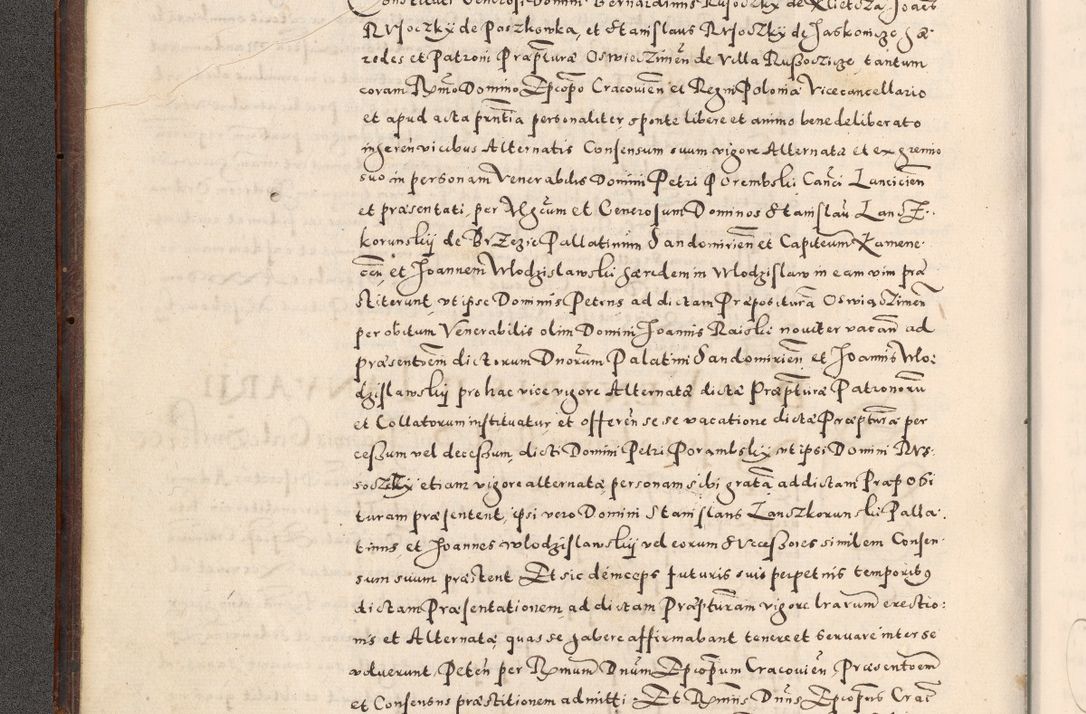 Zdjęcie nr 11 dla obiektu archiwalnego: Acta actorum causarum tam diffinitivarum quam interloquutoriarum sententiarum decretorum obligationum quietatorum constuorum pro reverendum coram Reverendo Domino Alberto Nininski Custode Sandecensis Canonico et Archipresbitero Viccarioque in Spiritualibus ac Officiali Generali Cracoviensis ad Annum Domini Millesimum Qumgentesimum Septuagentesimum Nonum cuius Judictio septima Pontificat SS. nostri Domini Gregory pp. tredecimi Anno septimo inchoantur faliciter