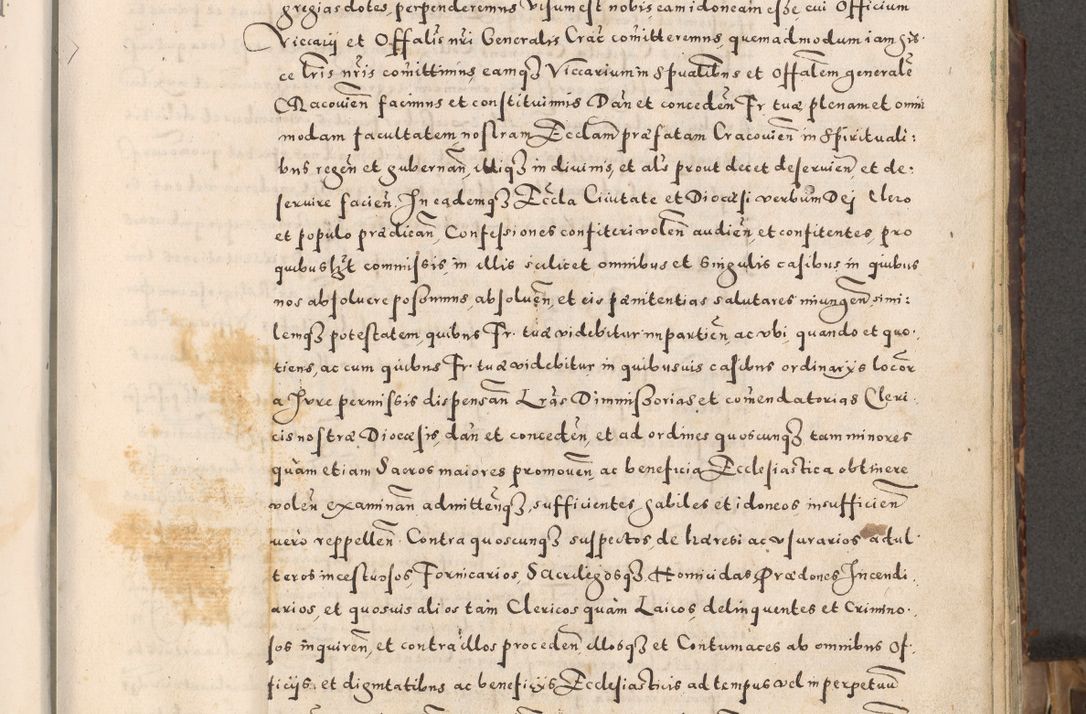 Zdjęcie nr 8 dla obiektu archiwalnego: Acta actorum causarum tam diffinitivarum quam interloquutoriarum sententiarum decretorum obligationum quietatorum constuorum pro reverendum coram Reverendo Domino Alberto Nininski Custode Sandecensis Canonico et Archipresbitero Viccarioque in Spiritualibus ac Officiali Generali Cracoviensis ad Annum Domini Millesimum Qumgentesimum Septuagentesimum Nonum cuius Judictio septima Pontificat SS. nostri Domini Gregory pp. tredecimi Anno septimo inchoantur faliciter