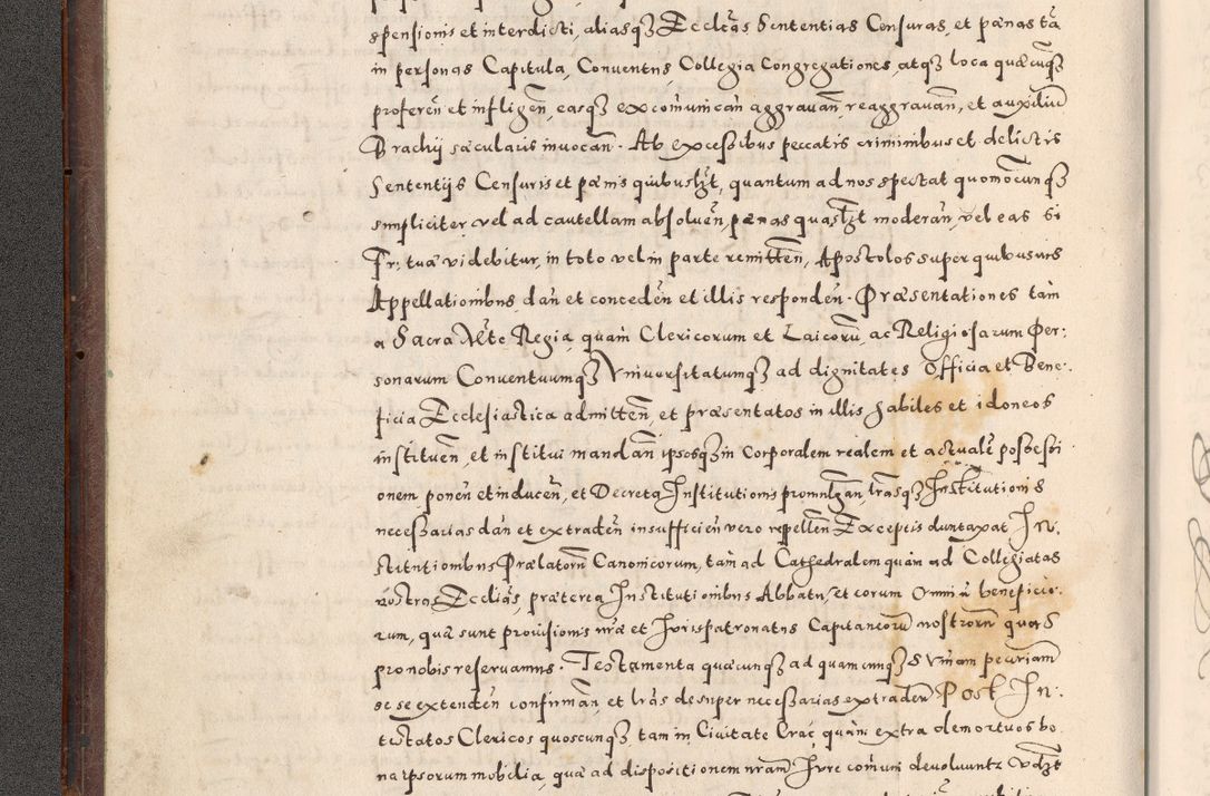 Zdjęcie nr 9 dla obiektu archiwalnego: Acta actorum causarum tam diffinitivarum quam interloquutoriarum sententiarum decretorum obligationum quietatorum constuorum pro reverendum coram Reverendo Domino Alberto Nininski Custode Sandecensis Canonico et Archipresbitero Viccarioque in Spiritualibus ac Officiali Generali Cracoviensis ad Annum Domini Millesimum Qumgentesimum Septuagentesimum Nonum cuius Judictio septima Pontificat SS. nostri Domini Gregory pp. tredecimi Anno septimo inchoantur faliciter