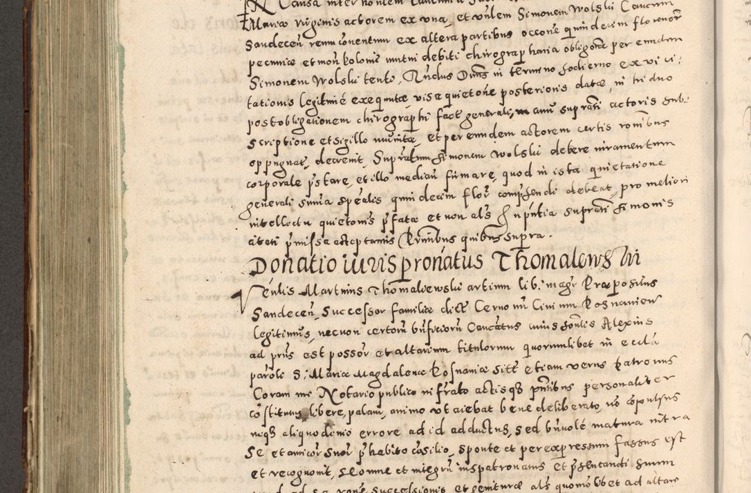 Zdjęcie nr 545 dla obiektu archiwalnego: Acta actorum causarum tam diffinitivarum quam interloquutoriarum sententiarum decretorum obligationum quietatorum constuorum pro reverendum coram Reverendo Domino Alberto Nininski Custode Sandecensis Canonico et Archipresbitero Viccarioque in Spiritualibus ac Officiali Generali Cracoviensis ad Annum Domini Millesimum Qumgentesimum Septuagentesimum Nonum cuius Judictio septima Pontificat SS. nostri Domini Gregory pp. tredecimi Anno septimo inchoantur faliciter
