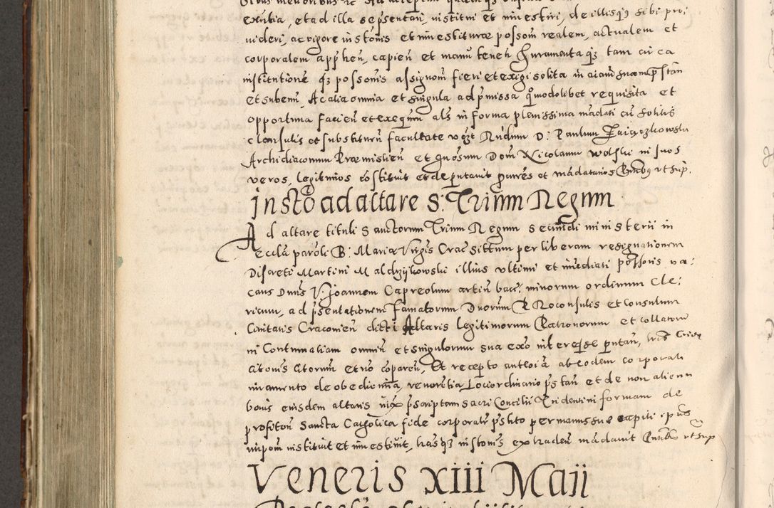 Zdjęcie nr 549 dla obiektu archiwalnego: Acta actorum causarum tam diffinitivarum quam interloquutoriarum sententiarum decretorum obligationum quietatorum constuorum pro reverendum coram Reverendo Domino Alberto Nininski Custode Sandecensis Canonico et Archipresbitero Viccarioque in Spiritualibus ac Officiali Generali Cracoviensis ad Annum Domini Millesimum Qumgentesimum Septuagentesimum Nonum cuius Judictio septima Pontificat SS. nostri Domini Gregory pp. tredecimi Anno septimo inchoantur faliciter