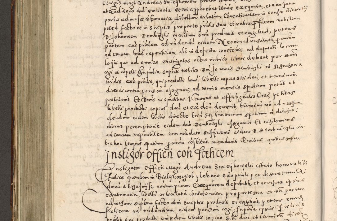 Zdjęcie nr 539 dla obiektu archiwalnego: Acta actorum causarum tam diffinitivarum quam interloquutoriarum sententiarum decretorum obligationum quietatorum constuorum pro reverendum coram Reverendo Domino Alberto Nininski Custode Sandecensis Canonico et Archipresbitero Viccarioque in Spiritualibus ac Officiali Generali Cracoviensis ad Annum Domini Millesimum Qumgentesimum Septuagentesimum Nonum cuius Judictio septima Pontificat SS. nostri Domini Gregory pp. tredecimi Anno septimo inchoantur faliciter