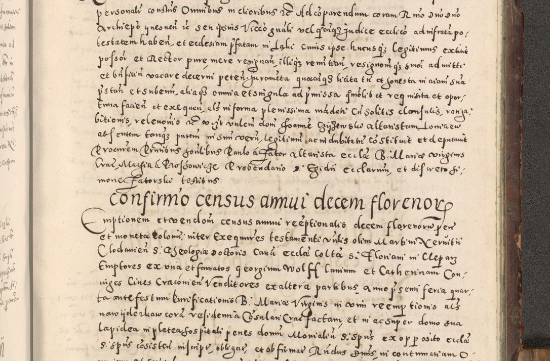 Zdjęcie nr 532 dla obiektu archiwalnego: Acta actorum causarum tam diffinitivarum quam interloquutoriarum sententiarum decretorum obligationum quietatorum constuorum pro reverendum coram Reverendo Domino Alberto Nininski Custode Sandecensis Canonico et Archipresbitero Viccarioque in Spiritualibus ac Officiali Generali Cracoviensis ad Annum Domini Millesimum Qumgentesimum Septuagentesimum Nonum cuius Judictio septima Pontificat SS. nostri Domini Gregory pp. tredecimi Anno septimo inchoantur faliciter