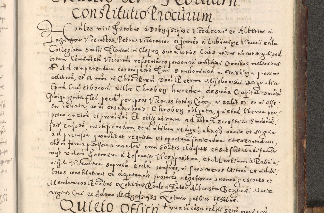 Zdjęcie nr 526 dla obiektu archiwalnego: Acta actorum causarum tam diffinitivarum quam interloquutoriarum sententiarum decretorum obligationum quietatorum constuorum pro reverendum coram Reverendo Domino Alberto Nininski Custode Sandecensis Canonico et Archipresbitero Viccarioque in Spiritualibus ac Officiali Generali Cracoviensis ad Annum Domini Millesimum Qumgentesimum Septuagentesimum Nonum cuius Judictio septima Pontificat SS. nostri Domini Gregory pp. tredecimi Anno septimo inchoantur faliciter
